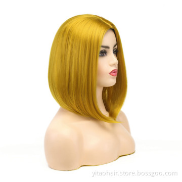 Qingdao Razer Hair 24 Inch Long Blonde Color Straight Hair Heat Resistant Synthetic Hair Lace Front Wig DHL Top Western Swiss